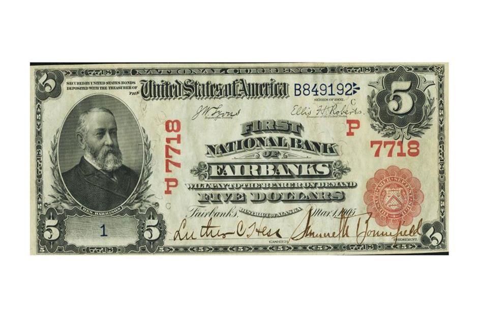 1902 Alaska $5 Bill: $246,750 
